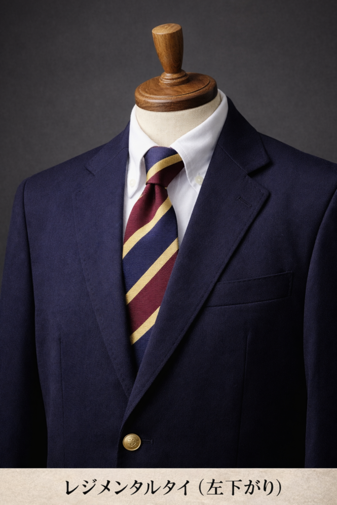 40代ブレザーに合うレジメンタルのコーディネート例